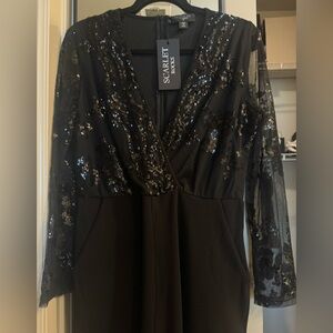 Scarlett Black Sequin Evening jumpsuit
